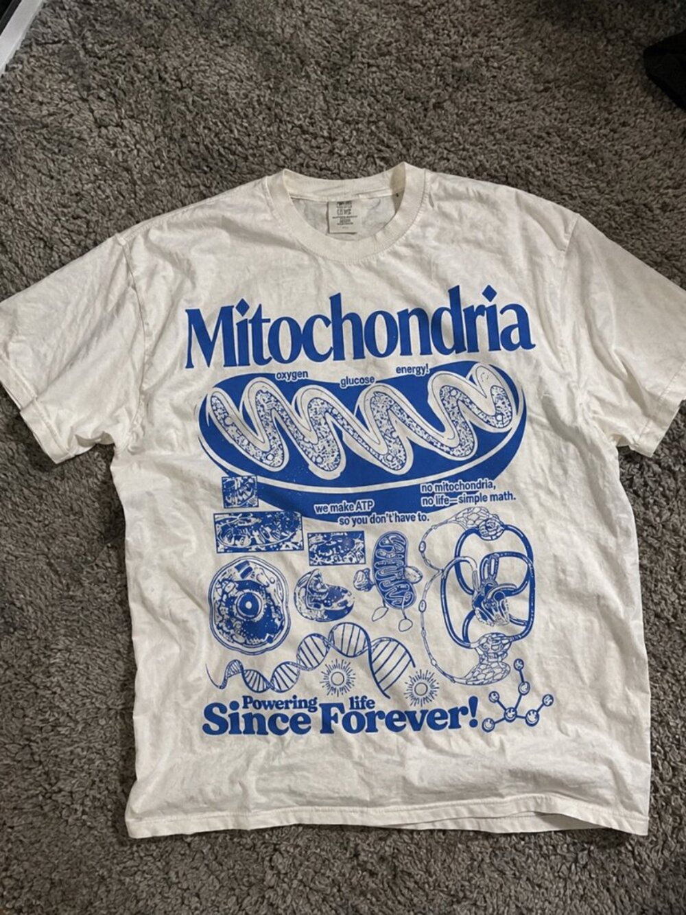 Mitochondria ATP Biology Science Ivory Graphic Tee